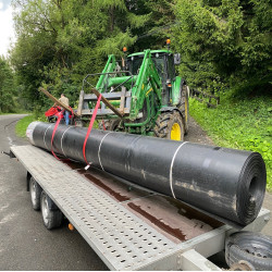 Geomembrana gładka HDPE grubość: 1,5mm rolka 5,3mx100mb